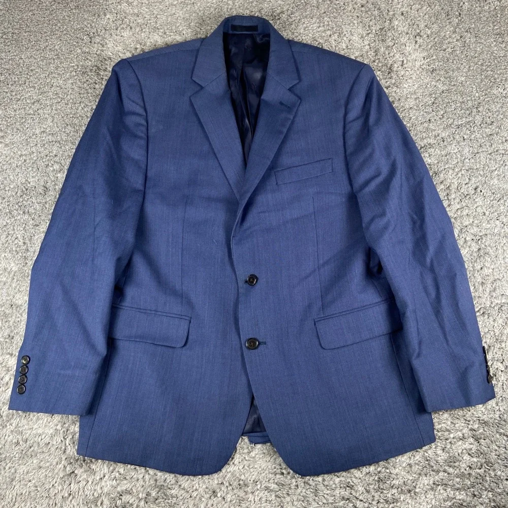 Lauren Ralph Lauren Black‎ Label 2 Piece Suit Mens 44R Blazer 36x30 Trouser Blue
